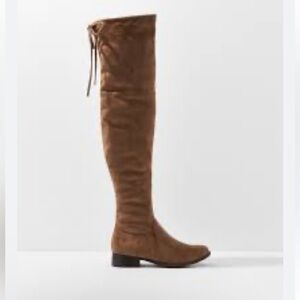 American Eagle Outfitters Mocha Brown Suede OTK Over-the-Knee Boots Size 10
